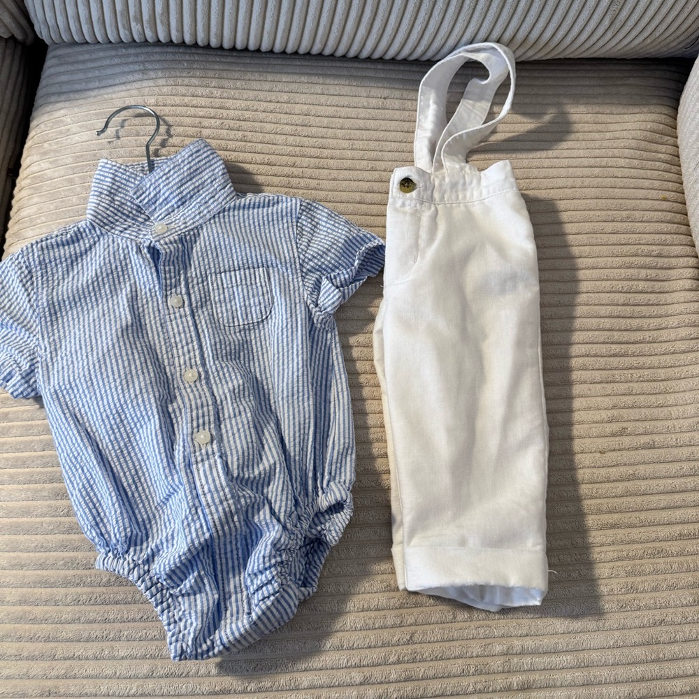 Janie and Jack Blue 3-6months outfit set